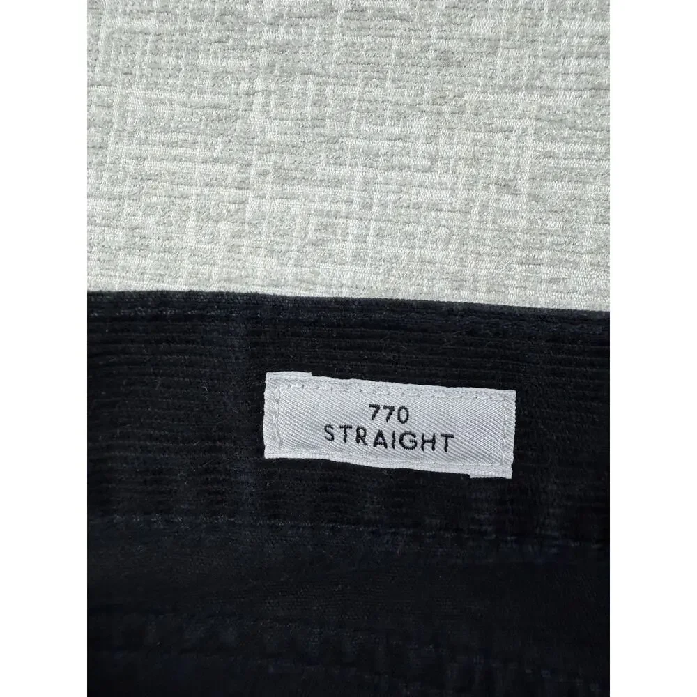 J.Crew 770 Straight Corduroy Pants Men’s 34x32 Black 5 Pocket Stretch